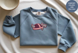 Unisex Garment-Dyed Sweatshirt with Viking Helmet Embroidery