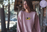 Unisex Garment-Dyed Sweatshirt with Viking Helmet Embroidery