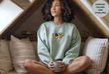 Unisex Garment-Dyed Sweatshirt with Viking Helmet Embroidery