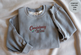 Unisex Garment-Dyed Sweatshirt with Consistency Wins Embroidery
