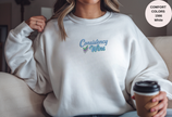 Unisex Garment-Dyed Sweatshirt with Consistency Wins Embroidery