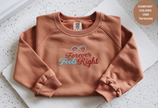 Unisex Garment-Dyed Sweatshirt with Forever Feels Right Embroidery