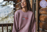 Unisex Garment-Dyed Sweatshirt with Forever Feels Right Embroidery