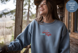 Unisex Garment-Dyed Sweatshirt with Forever Feels Right Embroidery