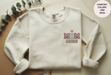 Unisex Garment-Dyed Sweatshirt with Mom Mode Embroidery
