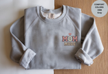 Unisex Garment-Dyed Sweatshirt with Mom Mode Embroidery