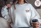 Unisex Garment-Dyed Sweatshirt with Mom Mode Embroidery