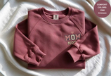 Unisex Garment-Dyed Sweatshirt with Mom Mode Embroidery
