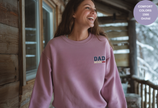 Unisex Garment-Dyed Sweatshirt with Dad Mode Embroidery