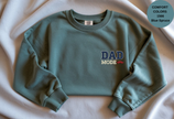 Unisex Garment-Dyed Sweatshirt with Dad Mode Embroidery