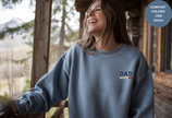 Unisex Garment-Dyed Sweatshirt with Dad Mode Embroidery