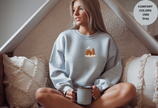 Unisex Garment-Dyed Sweatshirt with Cozy Cabin Embroidery