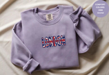 Unisex Garment-Dyed Sweatshirt with London Flag Embroidery