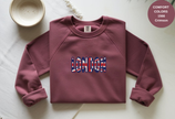 Unisex Garment-Dyed Sweatshirt with London Flag Embroidery