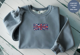 Unisex Garment-Dyed Sweatshirt with London Flag Embroidery