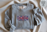 Unisex Garment-Dyed Sweatshirt with London Flag Embroidery