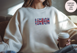 Unisex Garment-Dyed Sweatshirt with London Flag Embroidery