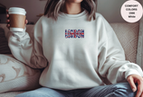 Unisex Garment-Dyed Sweatshirt with London Flag Embroidery
