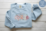 Happy New Year 2026 Knitted-Style Print Sweatshirt – Unisex Garment-Dyed