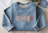 Happy New Year 2026 Knitted-Style Print Sweatshirt – Unisex Garment-Dyed