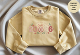 Happy New Year 2026 Knitted-Style Print Sweatshirt – Unisex Garment-Dyed