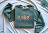 Happy New Year 2026 Knitted-Style Print Sweatshirt – Unisex Garment-Dyed