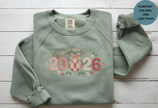 Happy New Year 2026 Knitted-Style Print Sweatshirt – Unisex Garment-Dyed
