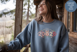Happy New Year 2026 Knitted-Style Print Sweatshirt – Unisex Garment-Dyed