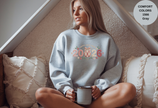 Happy New Year 2026 Knitted-Style Print Sweatshirt – Unisex Garment-Dyed