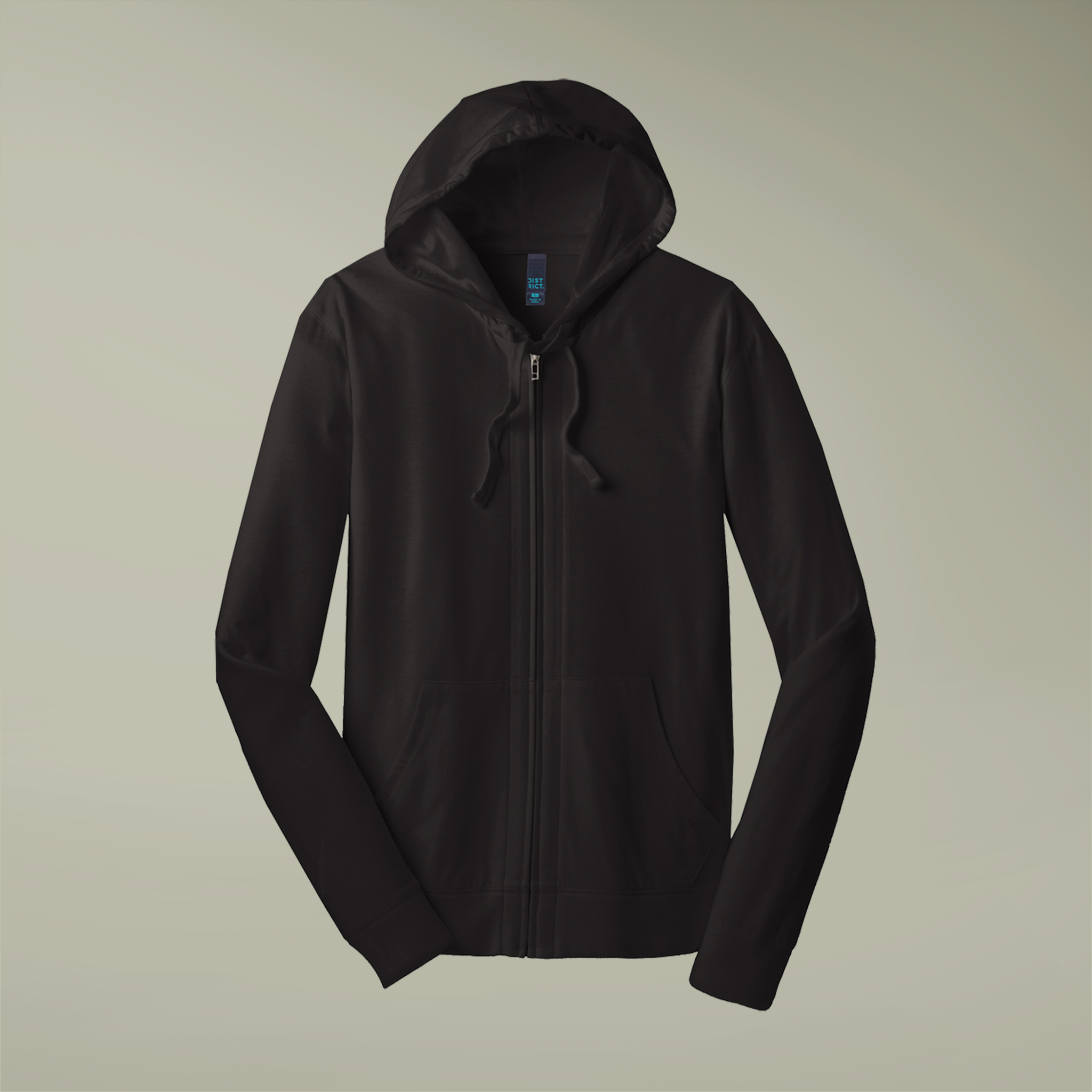 Customizable District DT1100 Unisex Jersey Full Zip Hoodie