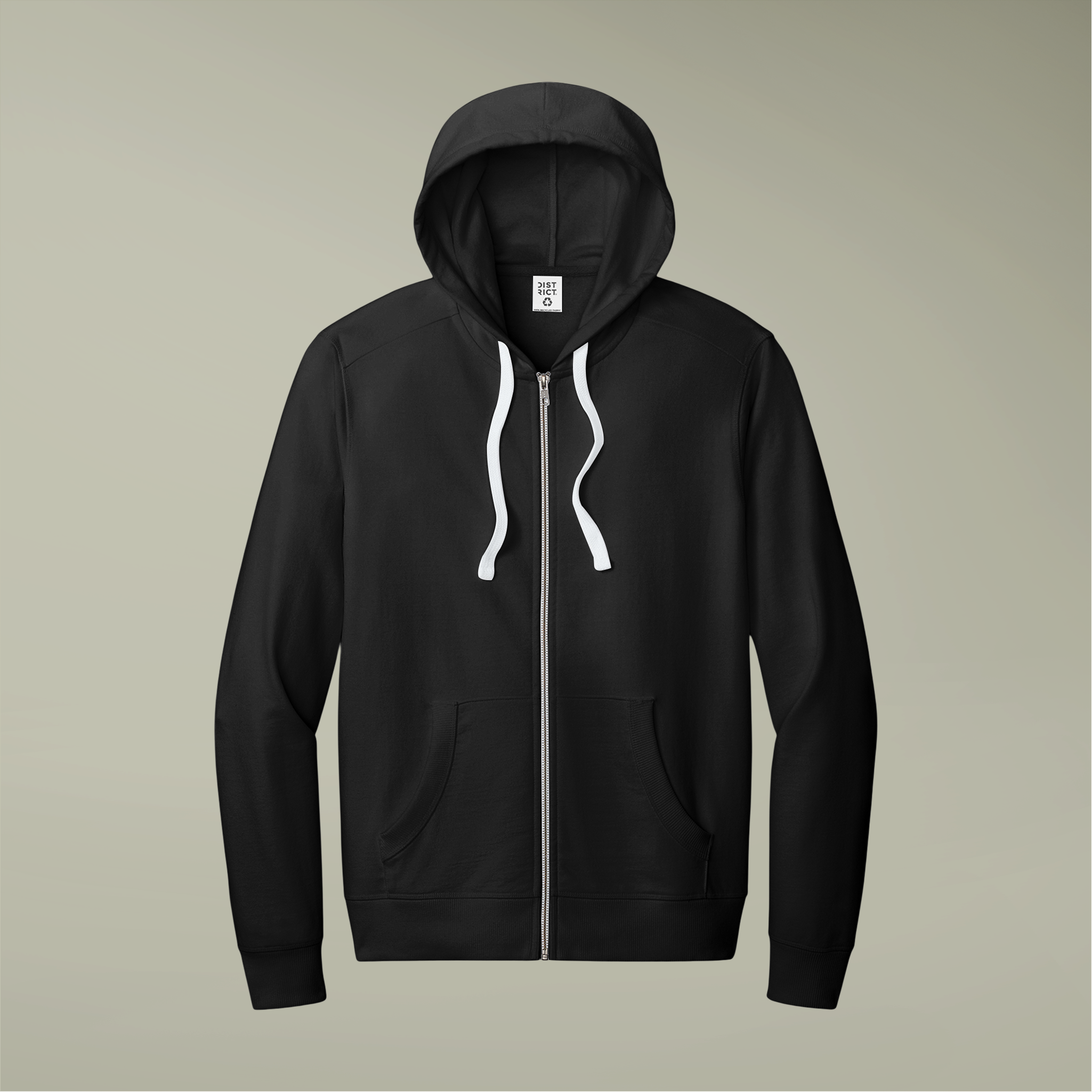 Customizable District DT8102 Mens Re Fleece Full Zip Hoodie