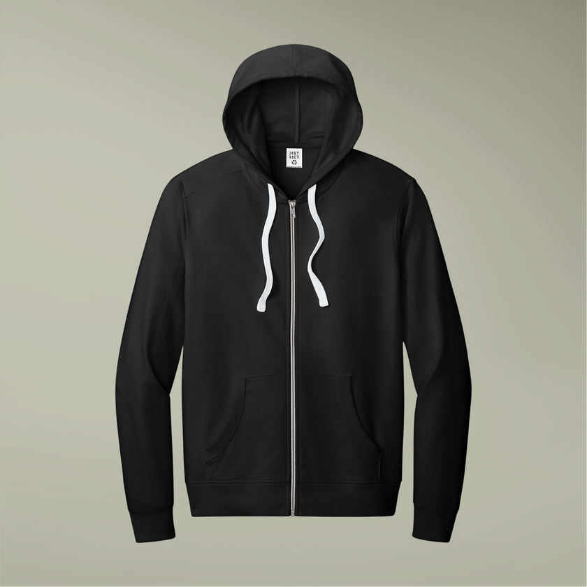 Customizable District DT8102 Mens Re Fleece Full Zip Hoodie