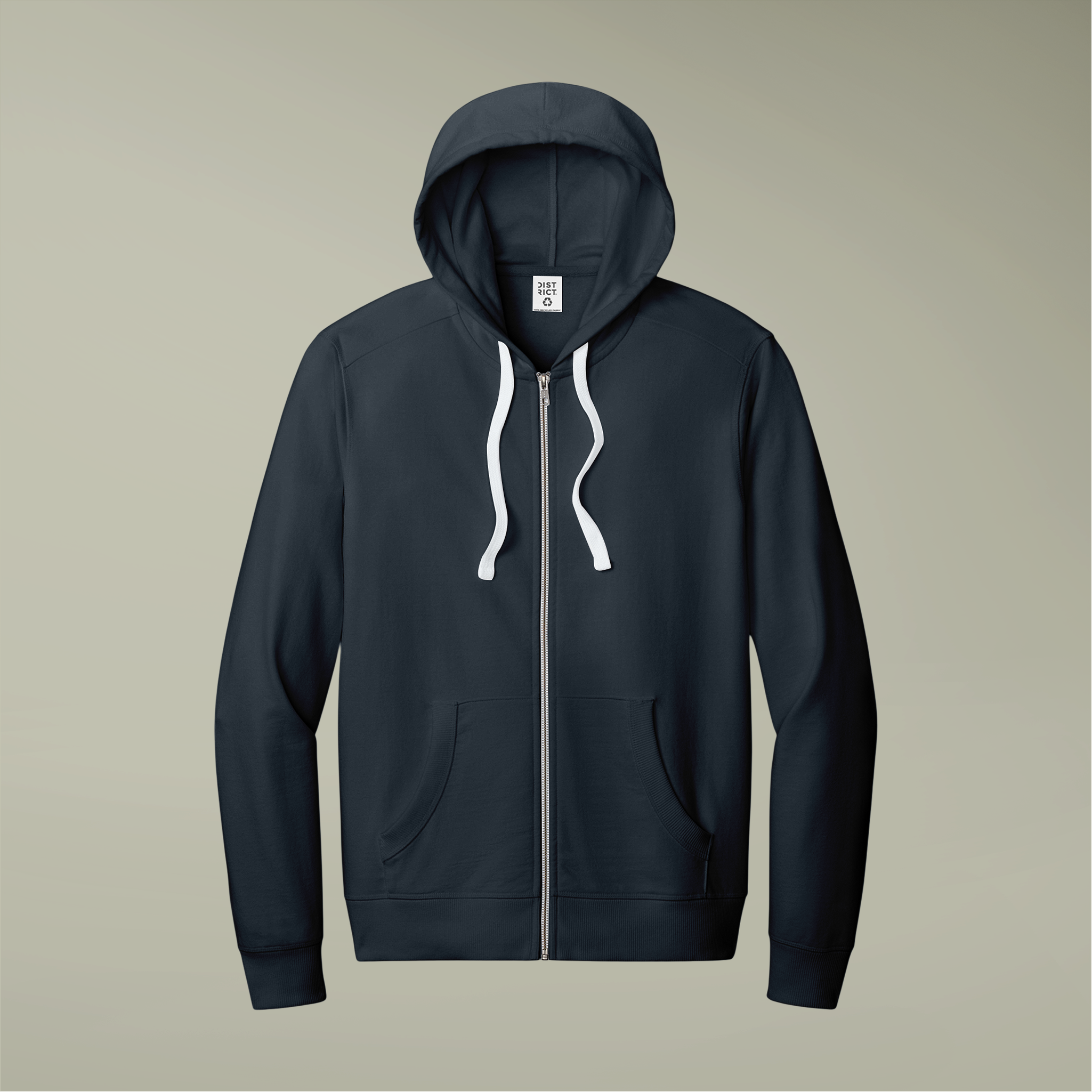 Customizable District DT8102 Mens Re Fleece Full Zip Hoodie