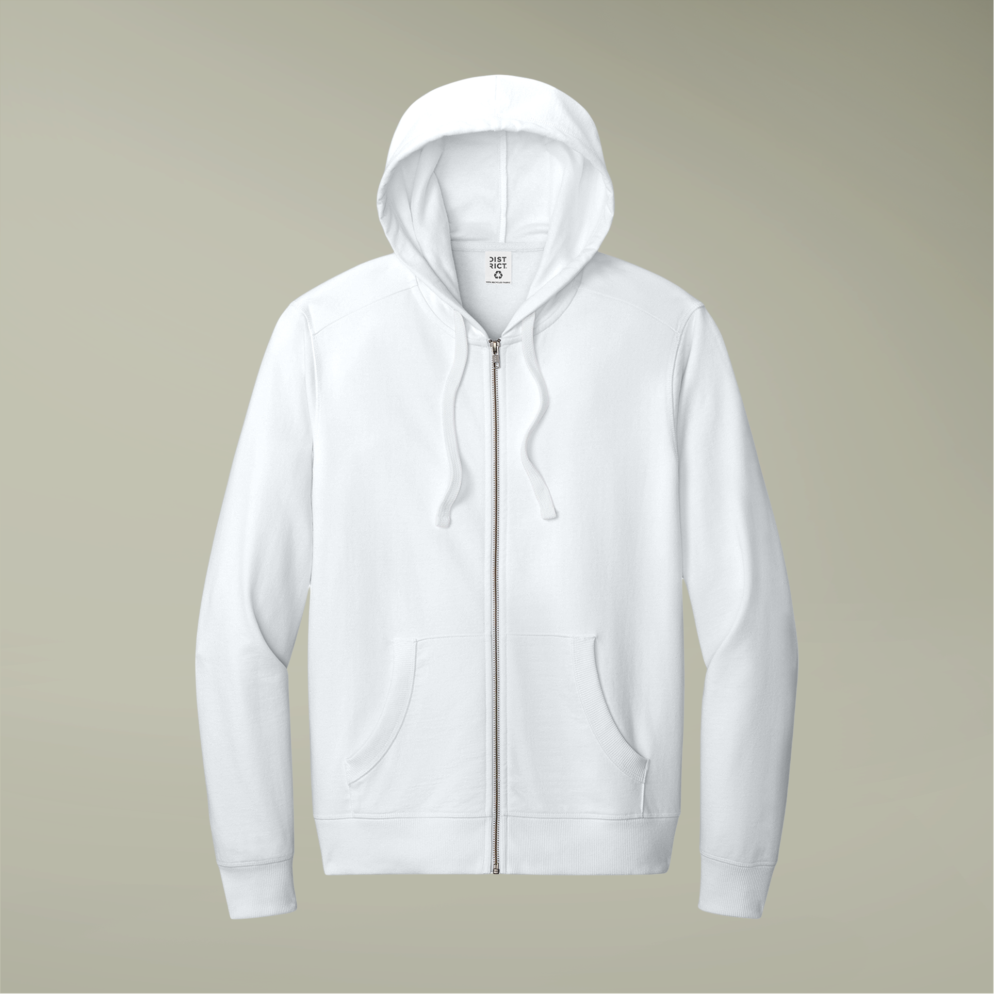 Customizable District DT8102 Mens Re Fleece Full Zip Hoodie