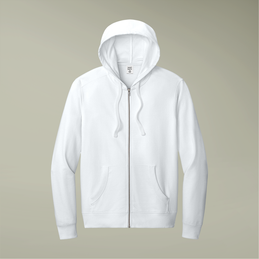 Customizable District DT8102 Mens Re Fleece Full Zip Hoodie