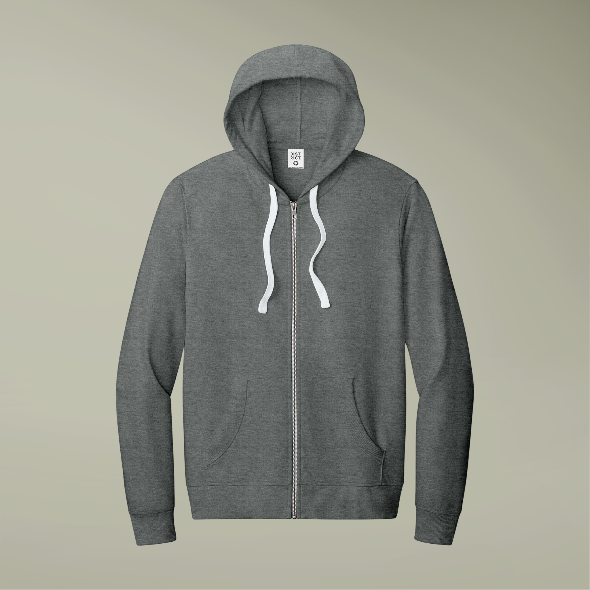 Customizable District DT8102 Mens Re Fleece Full Zip Hoodie