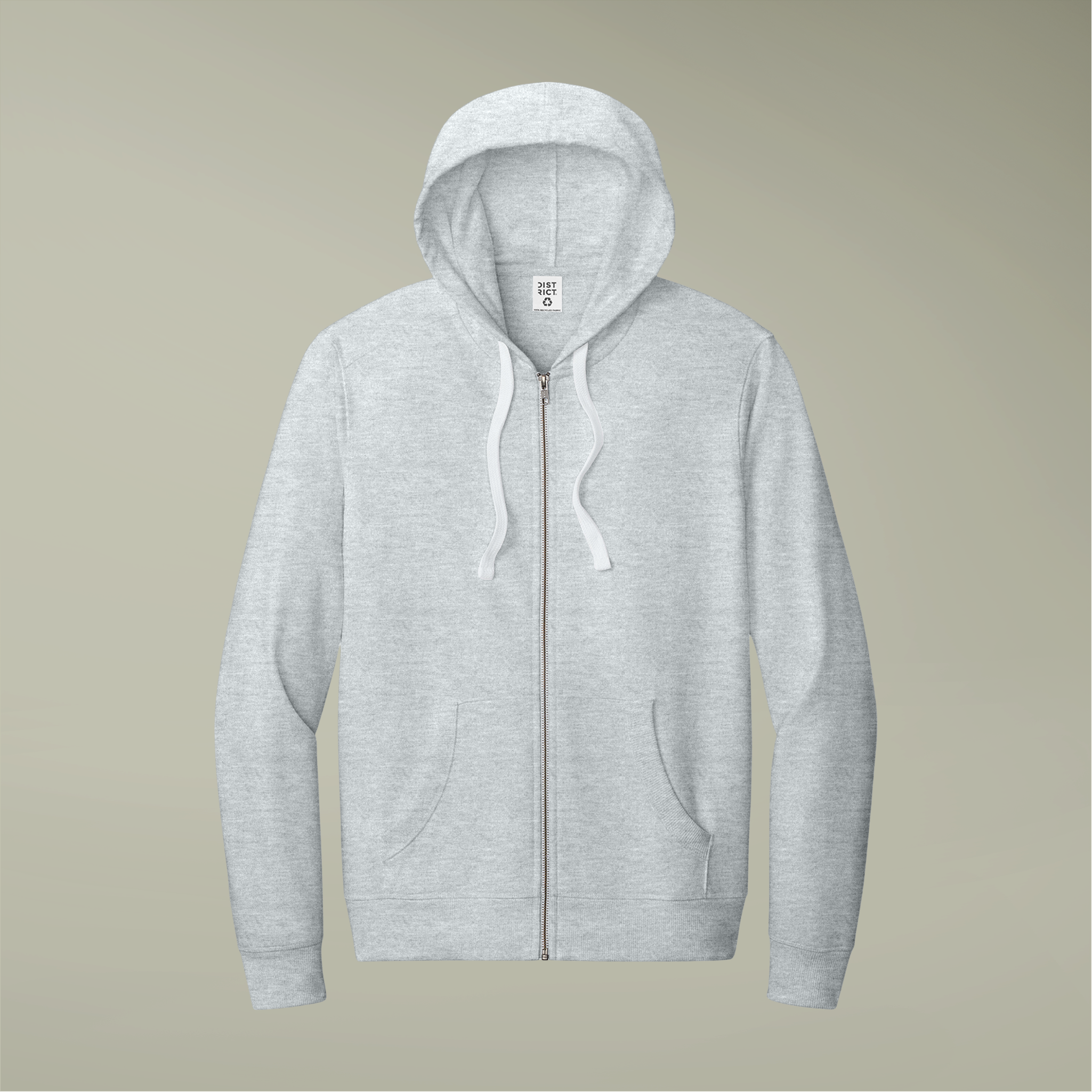 Customizable District DT8102 Mens Re Fleece Full Zip Hoodie