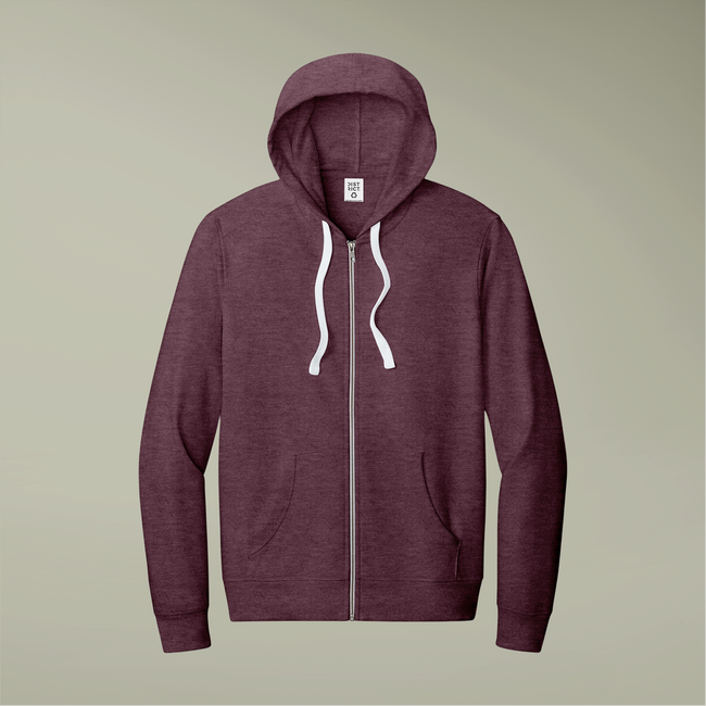 Customizable District DT8102 Mens Re Fleece Full Zip Hoodie