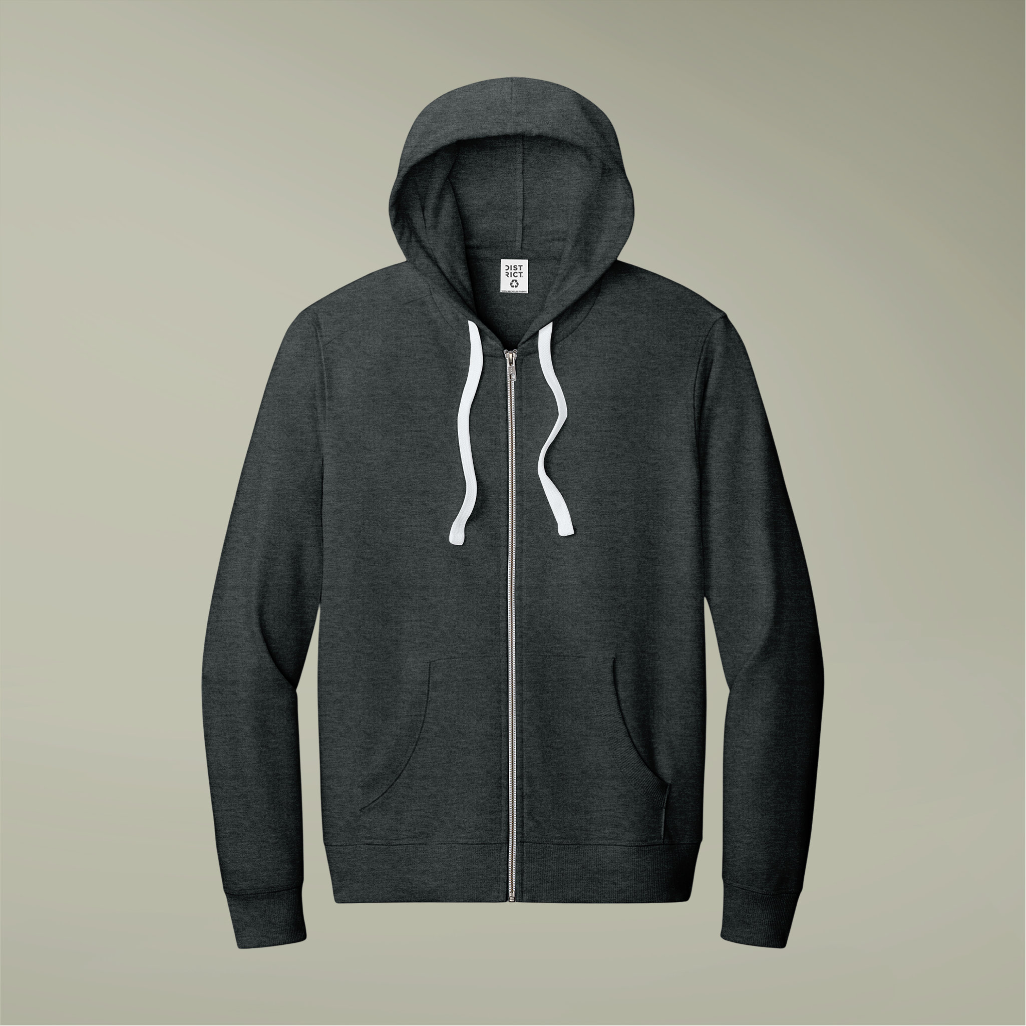 Customizable District DT8102 Mens Re Fleece Full Zip Hoodie