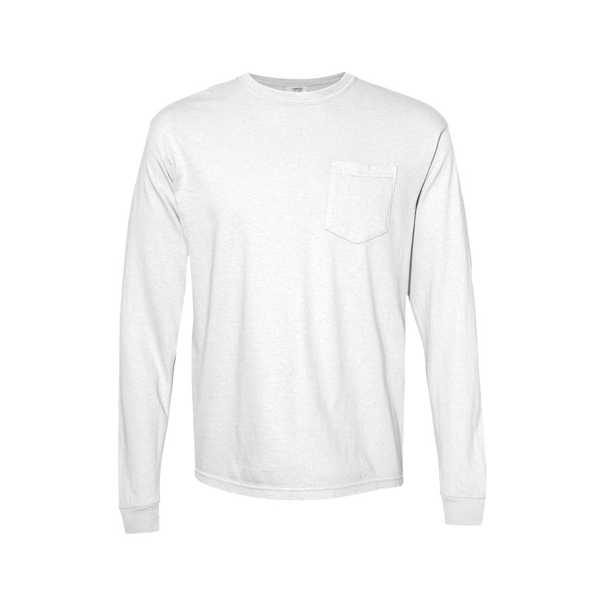 Customizable Comfort Colors 4410 Unisex Heavyweight Long Sleeve Pocket Tee