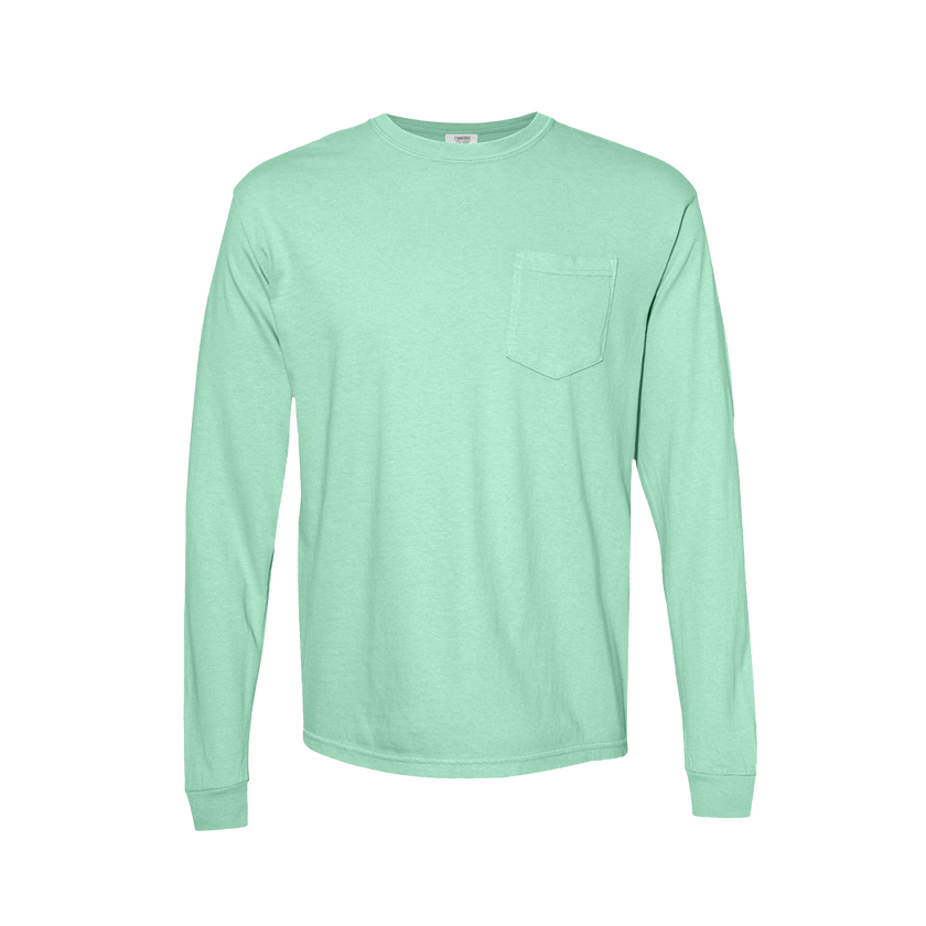 Customizable Comfort Colors 4410 Unisex Heavyweight Long Sleeve Pocket Tee