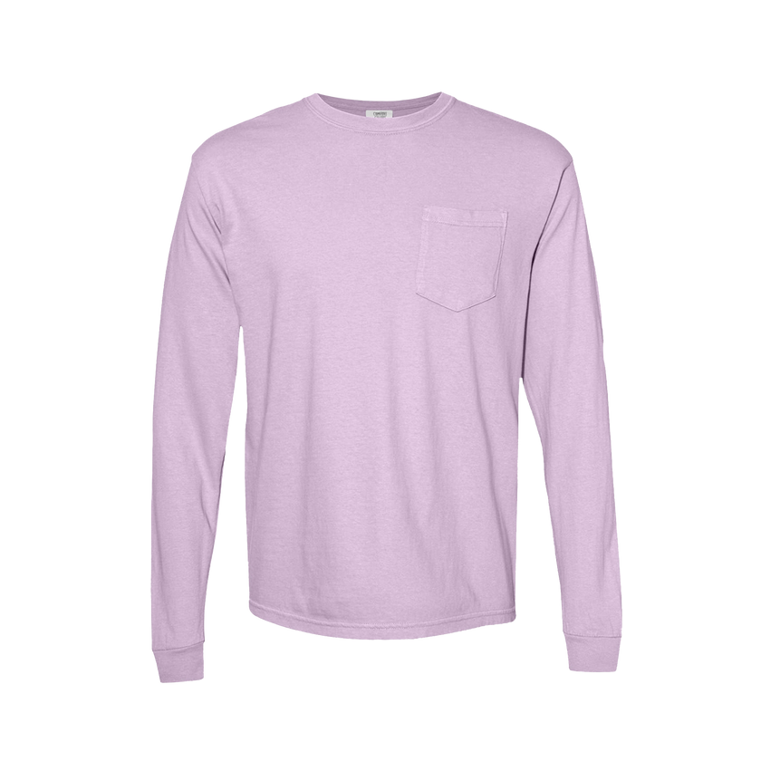 Customizable Comfort Colors 4410 Unisex Heavyweight Long Sleeve Pocket Tee
