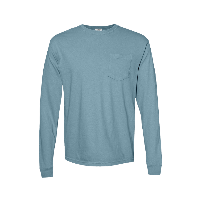 Customizable Comfort Colors 4410 Unisex Heavyweight Long Sleeve Pocket Tee