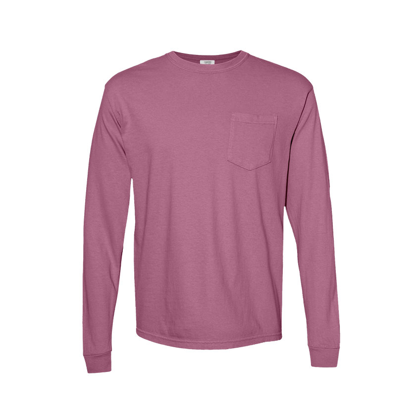 Customizable Comfort Colors 4410 Unisex Heavyweight Long Sleeve Pocket Tee