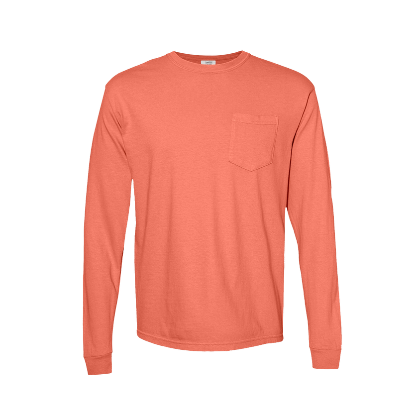 Customizable Comfort Colors 4410 Unisex Heavyweight Long Sleeve Pocket Tee