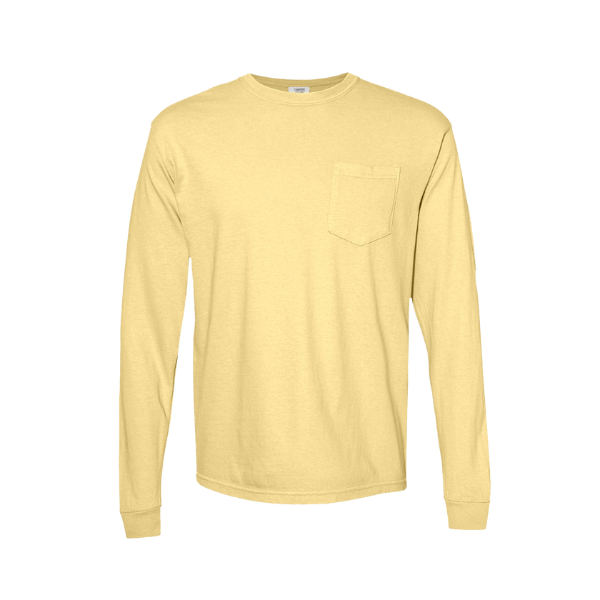 Customizable Comfort Colors 4410 Unisex Heavyweight Long Sleeve Pocket Tee