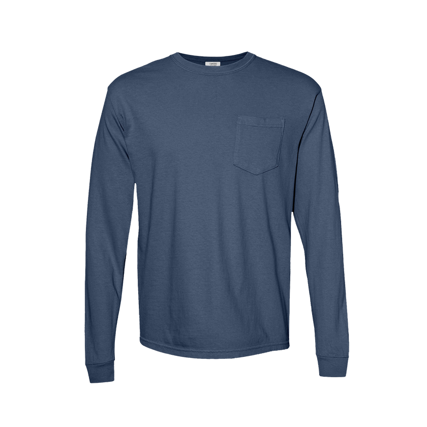 Customizable Comfort Colors 4410 Unisex Heavyweight Long Sleeve Pocket Tee