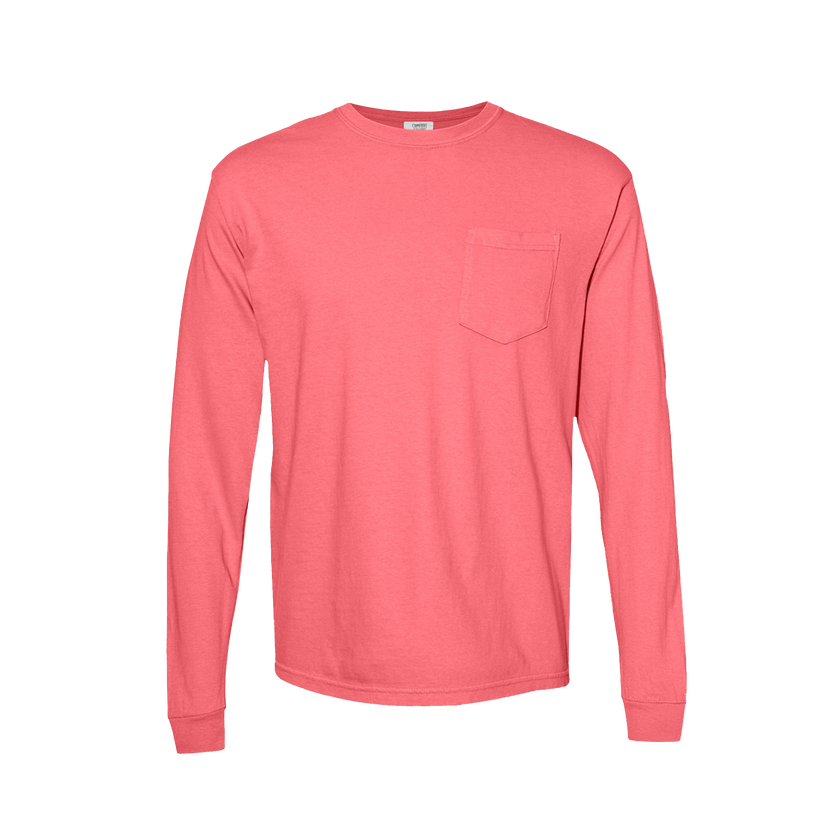 Customizable Comfort Colors 4410 Unisex Heavyweight Long Sleeve Pocket Tee