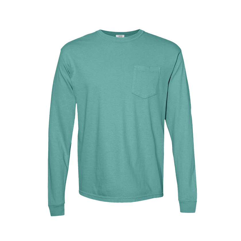 Customizable Comfort Colors 4410 Unisex Heavyweight Long Sleeve Pocket Tee