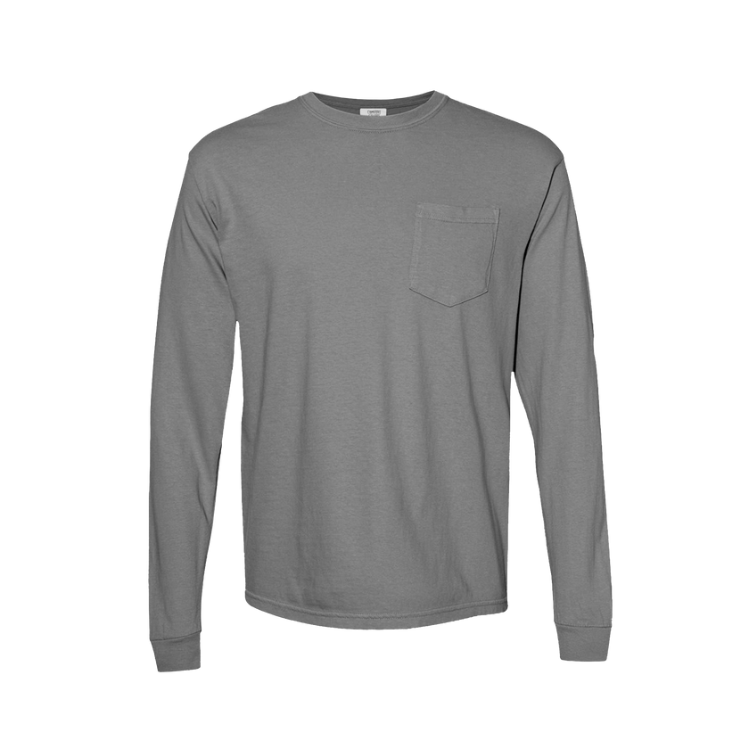 Customizable Comfort Colors 4410 Unisex Heavyweight Long Sleeve Pocket Tee